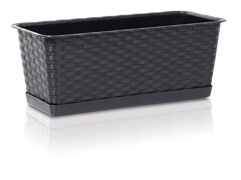 Doniczka balkonowa Rattan 40cm Skrzynka na parapet Stan opakowania oryginalne
