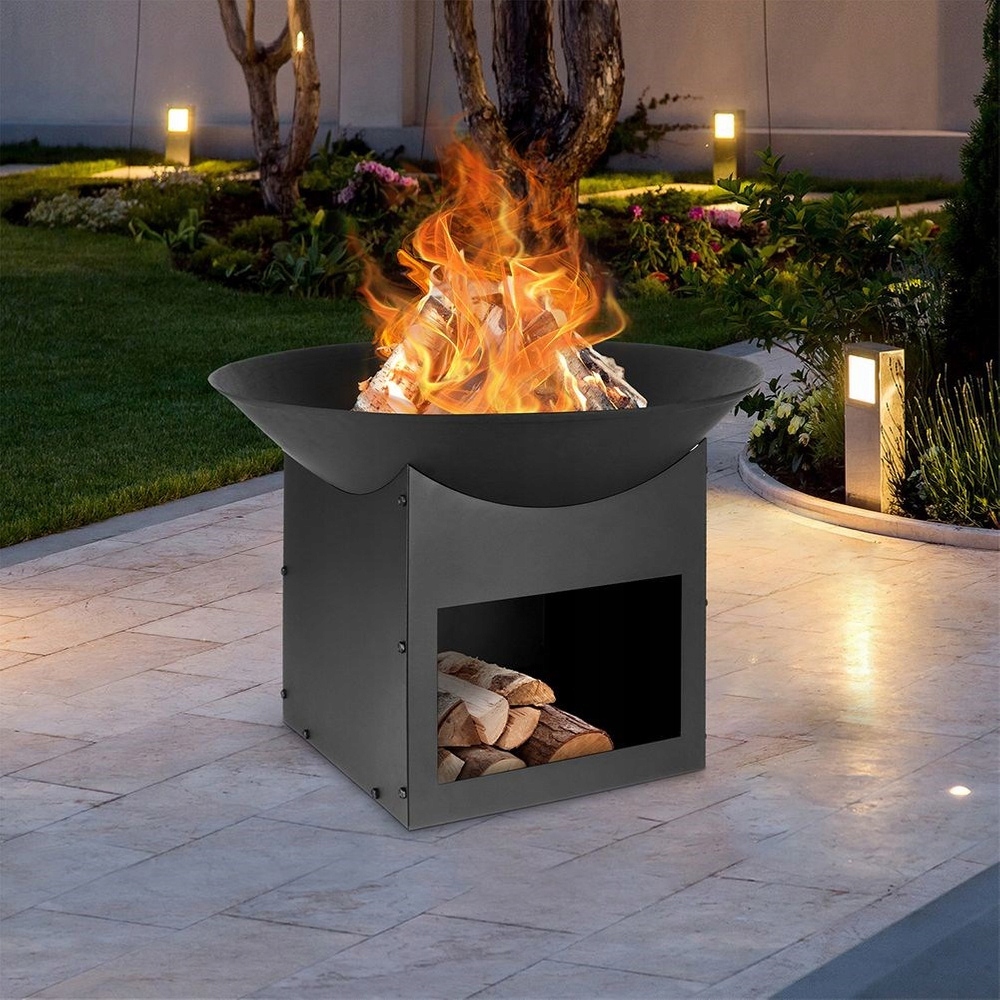 Veľké kovové záhradné ohňostroje na ohnisko grilu, stojan na nohy 56 cm