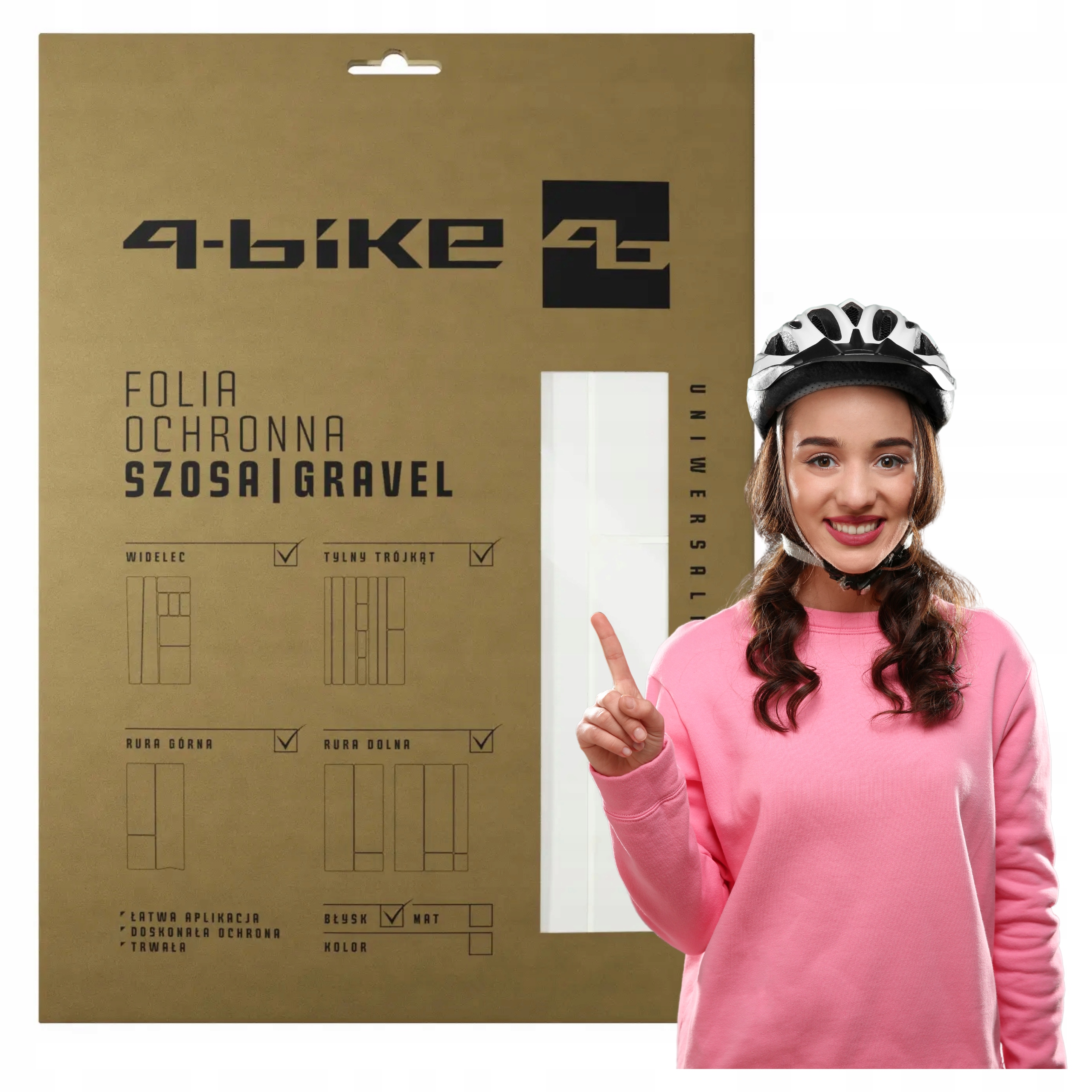Folia ochronna na roweru Szosa Gravel połysk Total