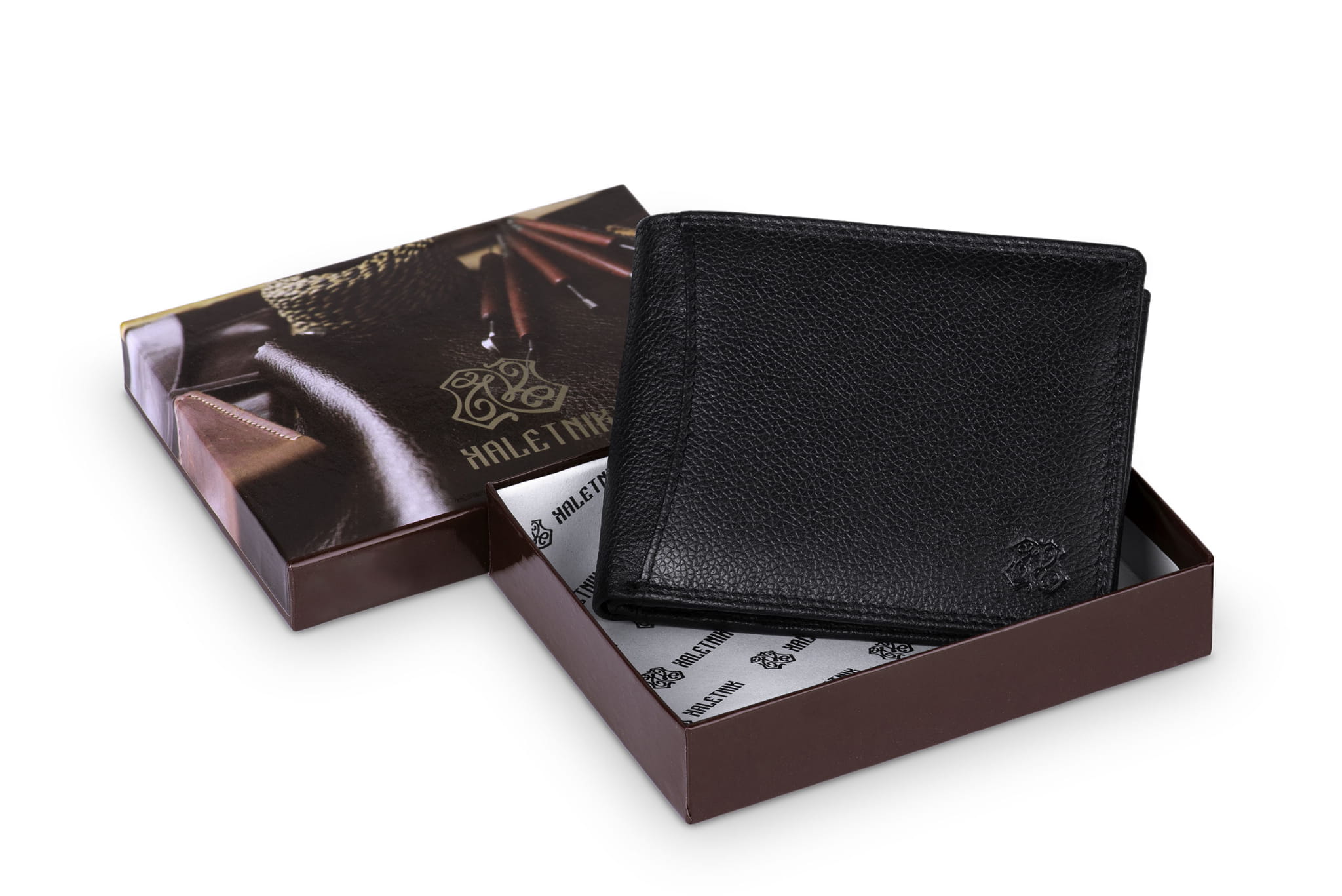 

Portfel Męski Skórzany Kaletnik Kosarz Czarny