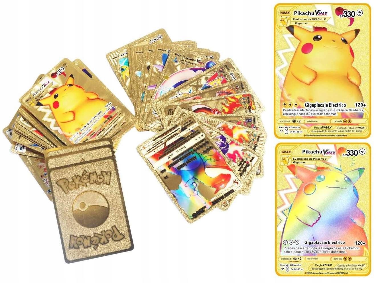 

Złote Karty Pokemon Zestaw Kolekcjonerskie