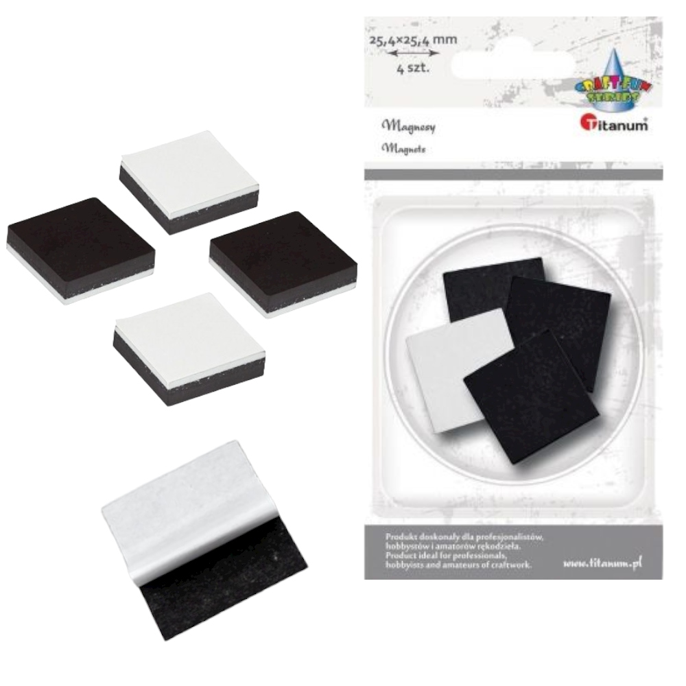 

Magnesy samoprzylepne kwadratowe czarne kreatywne