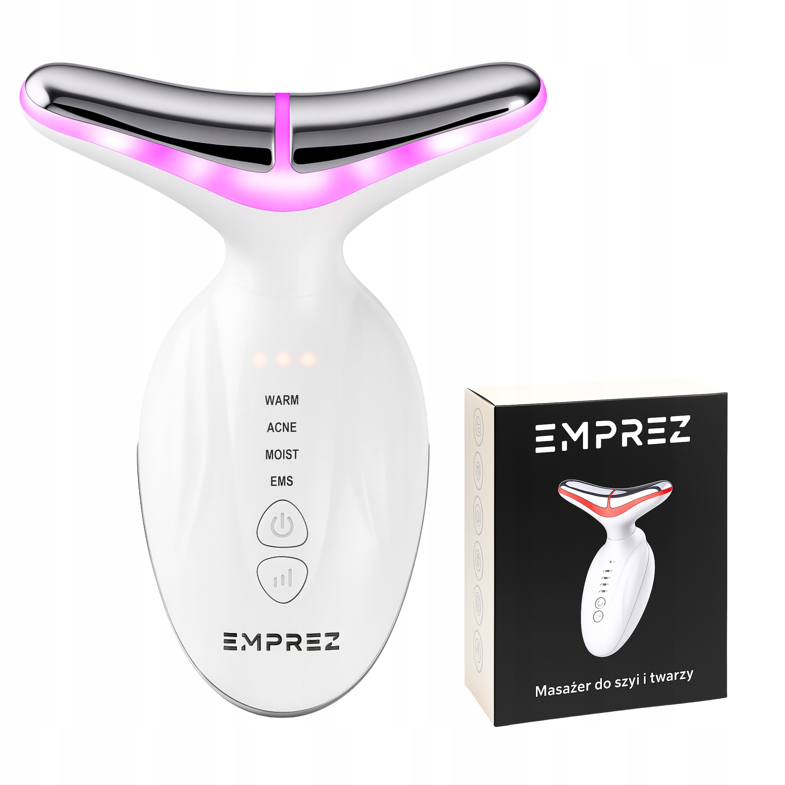 Emprez Masażer Twarzy Szyi Lifting Ems Led Polska Marka Terapia