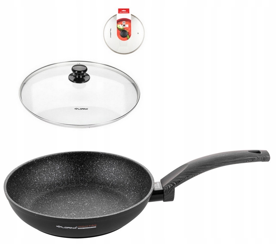 

Patelnia Bono 26CM Pełna Indukcja Florina +pokrywa