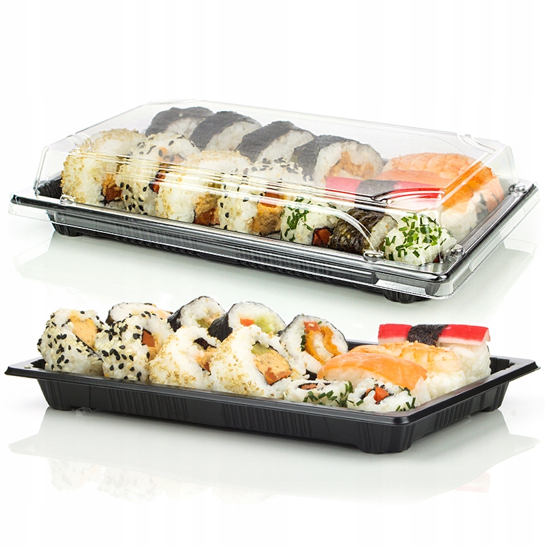 

50szt. Pojemniki pudełka do sushi+przykrywki 14x22