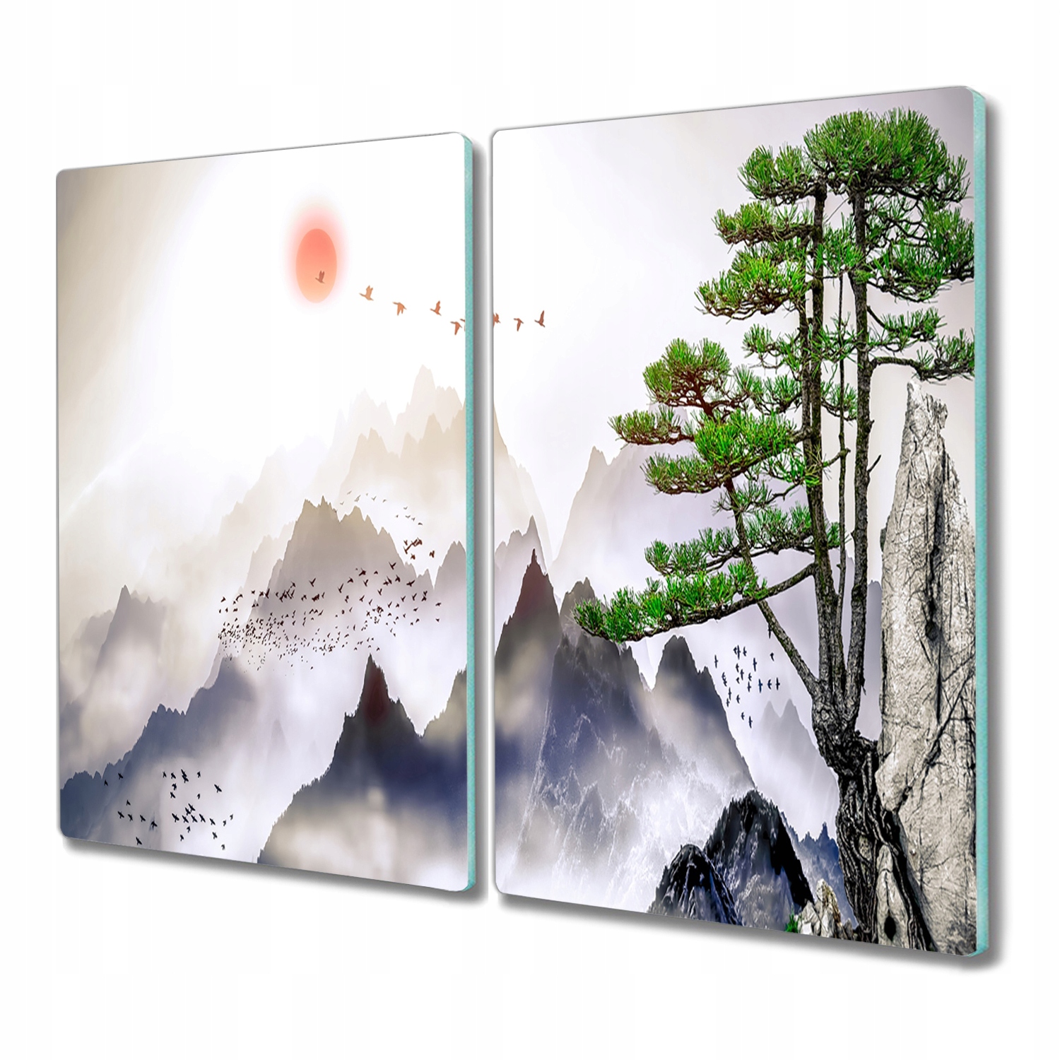 

Szklana deska 2x30x52 cm Góry mgła słońce drzewo