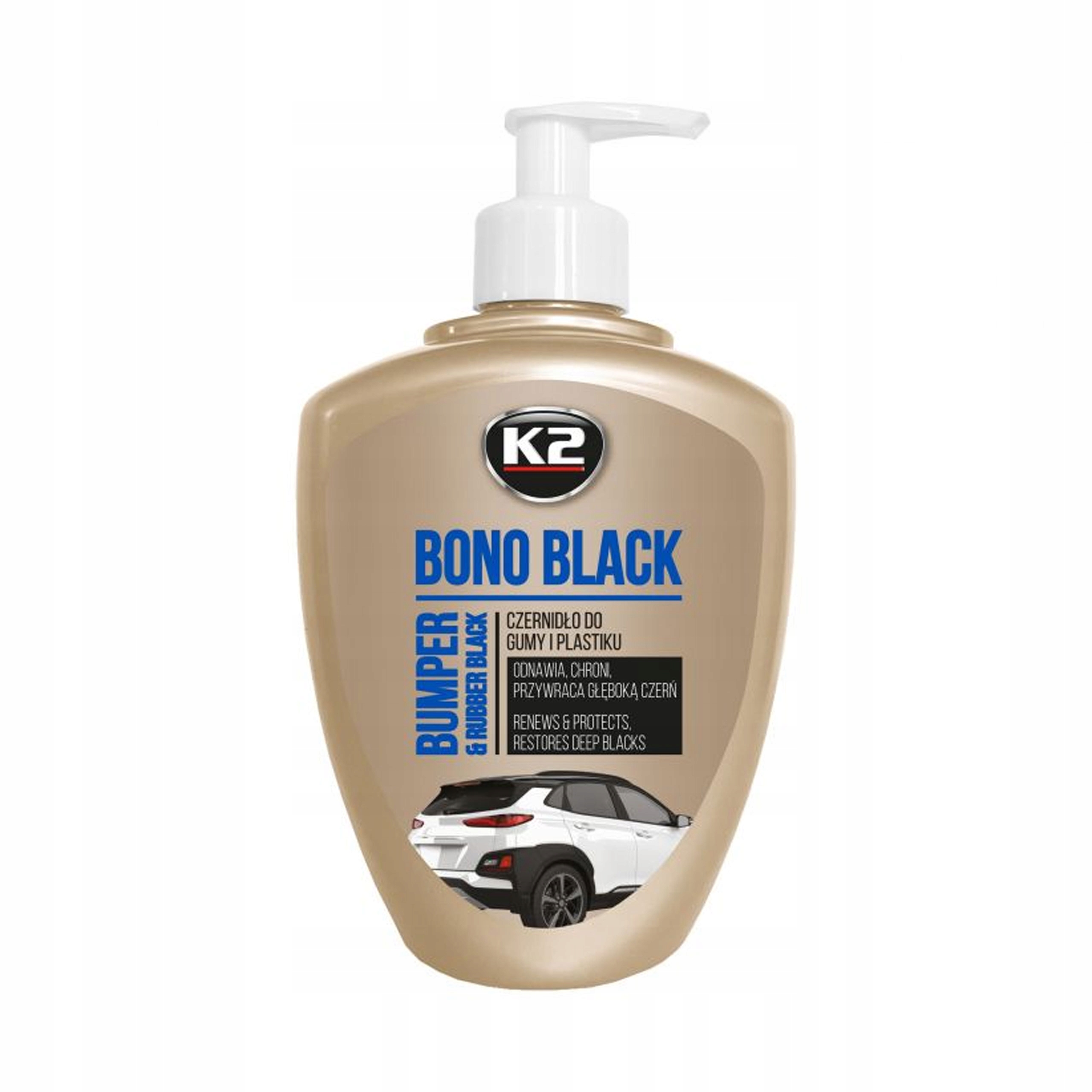 K2 Bono black 500ml czernidło do gumy i plastików