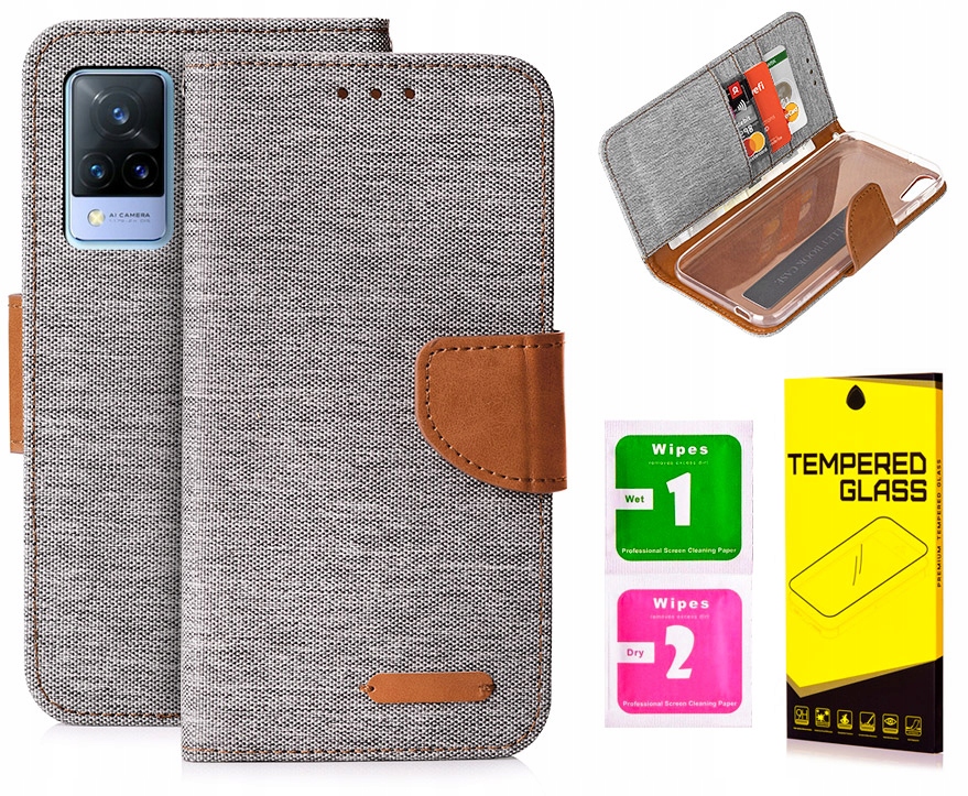 

Etui Portfel Canvas Do Vivo V21 5G