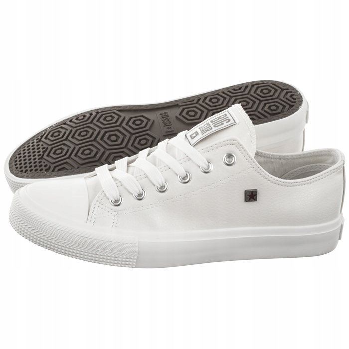 Buty Damskie Obuwie Klasyczne Trampki Big Star V274870 Białe Niskie