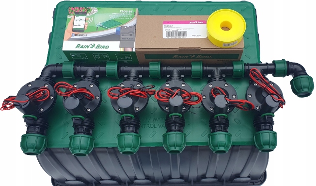Zestaw nawadniania trawnika 6 sekcji Rain Bird Bateryjny Esp-bt 9V