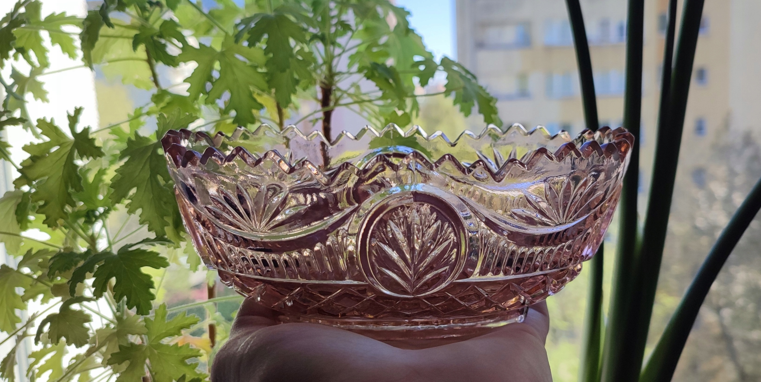 Żardiniera misa miseczka piękne szkło prl R54