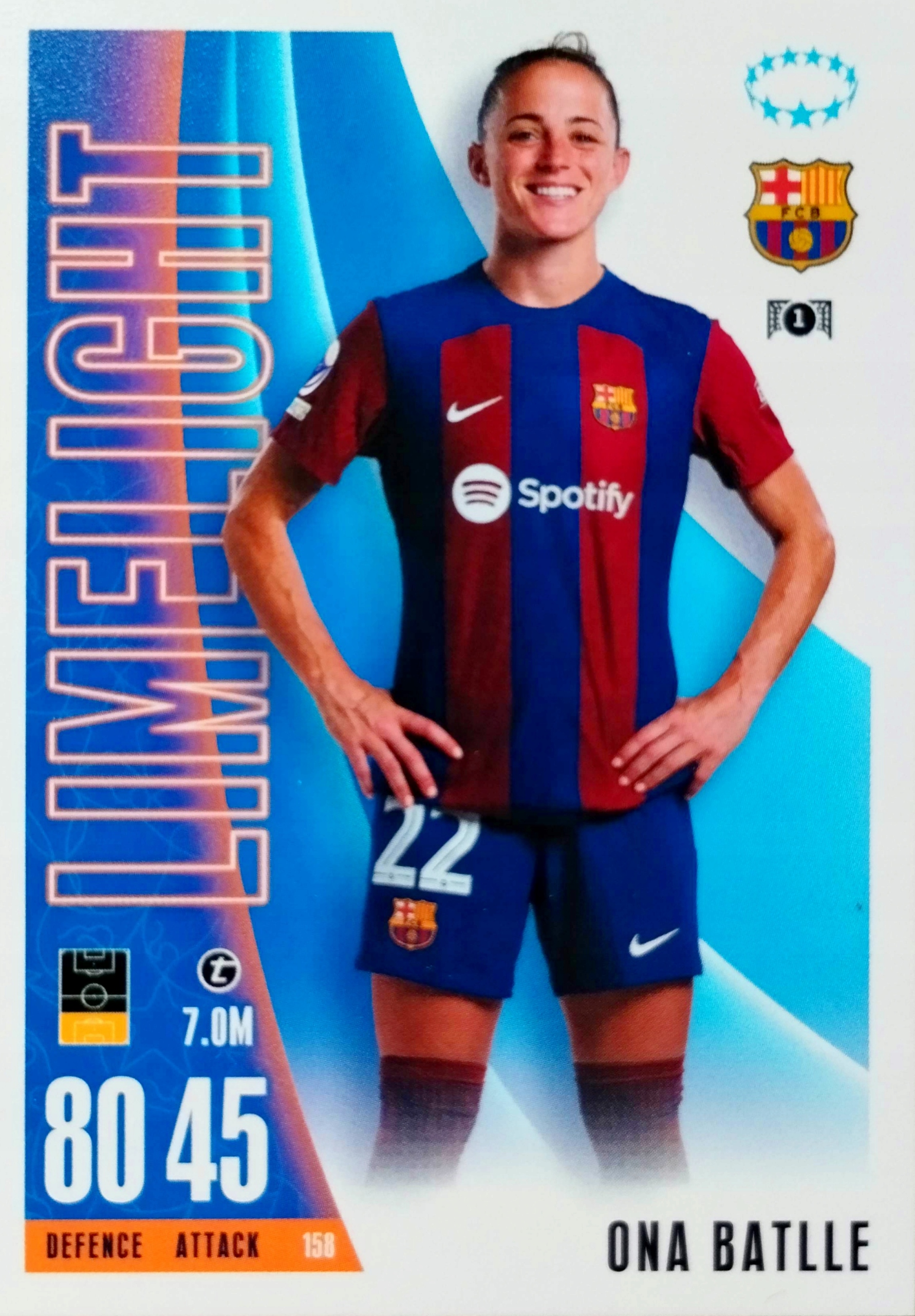 Topps Match Attax Extra 2023/2024 Limelight 158 Ona Batlle Barcelona