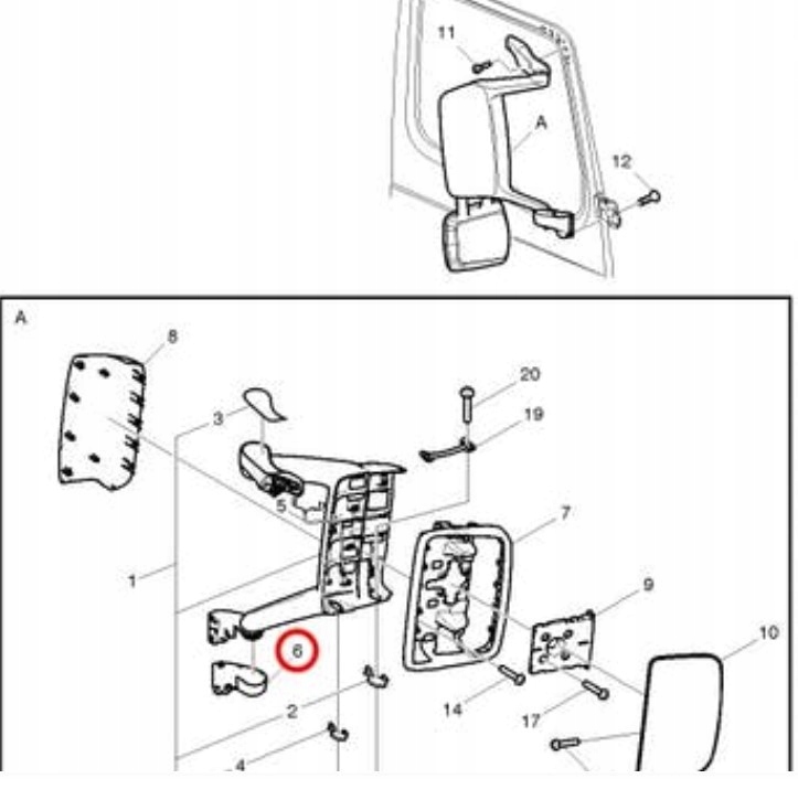 OSŁONA ZAŚLEPKA LUSTRA DOLNA PRAWA VOLVO FH FM Producent części Inny