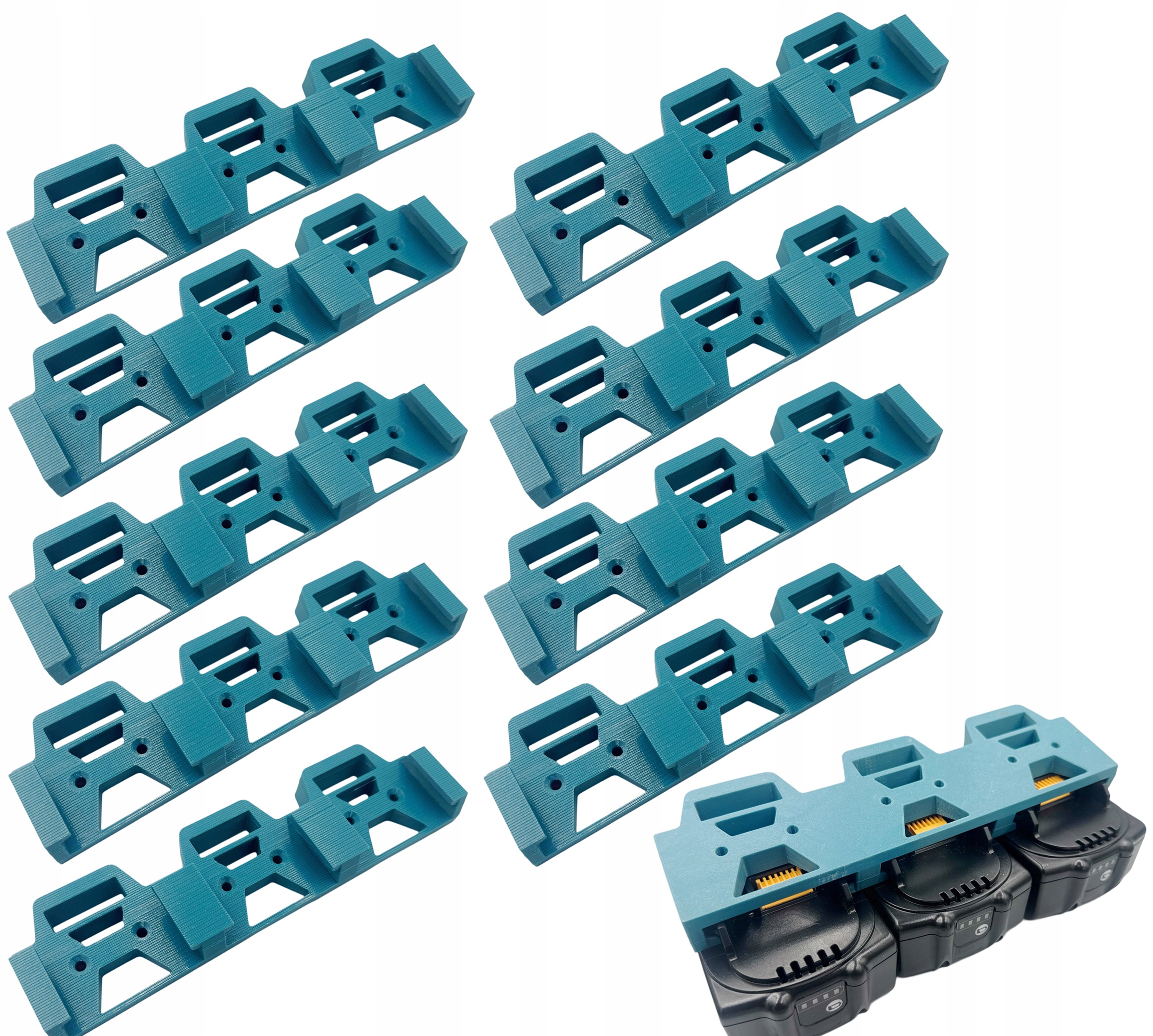 Trojitý držák na 3 baterie je vhodný pro Makita Lxt 18V mini 9ks