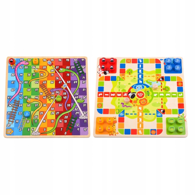 

Zestaw Gier Planszowych 2w1 dla dzieci Tooky Toy