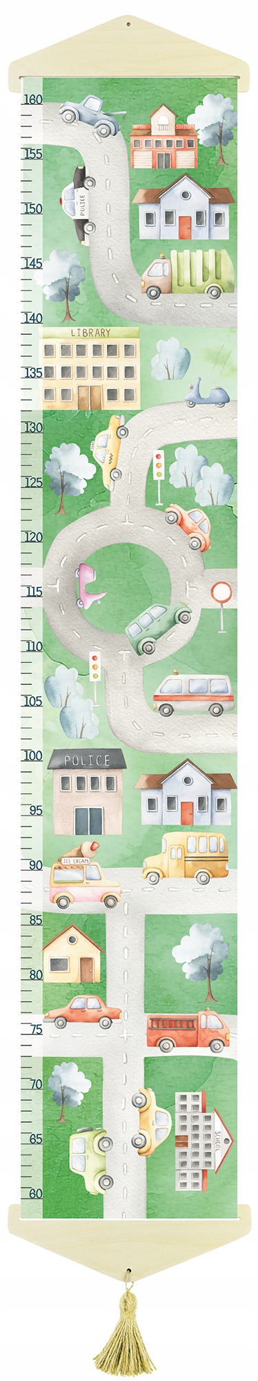 Miarka wzrostu dla dzieci na PŁÓTNIE Miasto Stan opakowania oryginalne