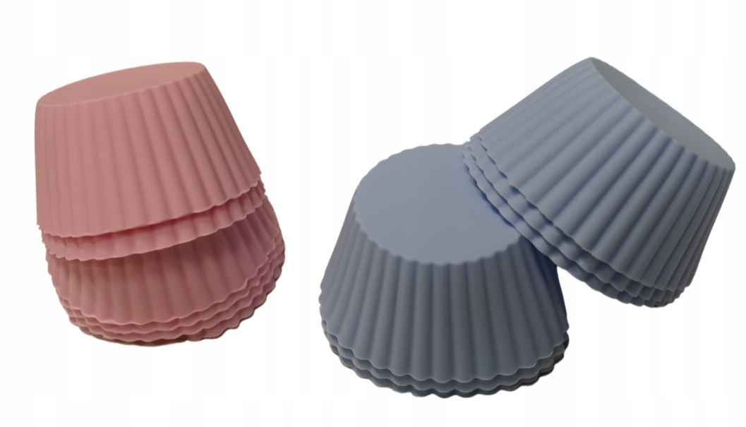 FOREMKI SILIKONOWE NA BABECZKI MUFFINKI 12 SZT MIX Szerokość produktu 7.5 cm