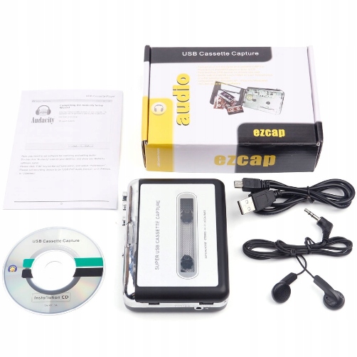 Kazetový Přehrávač Magnetofon Walkman Převodník Usb MP3 Vintage Sluchátko