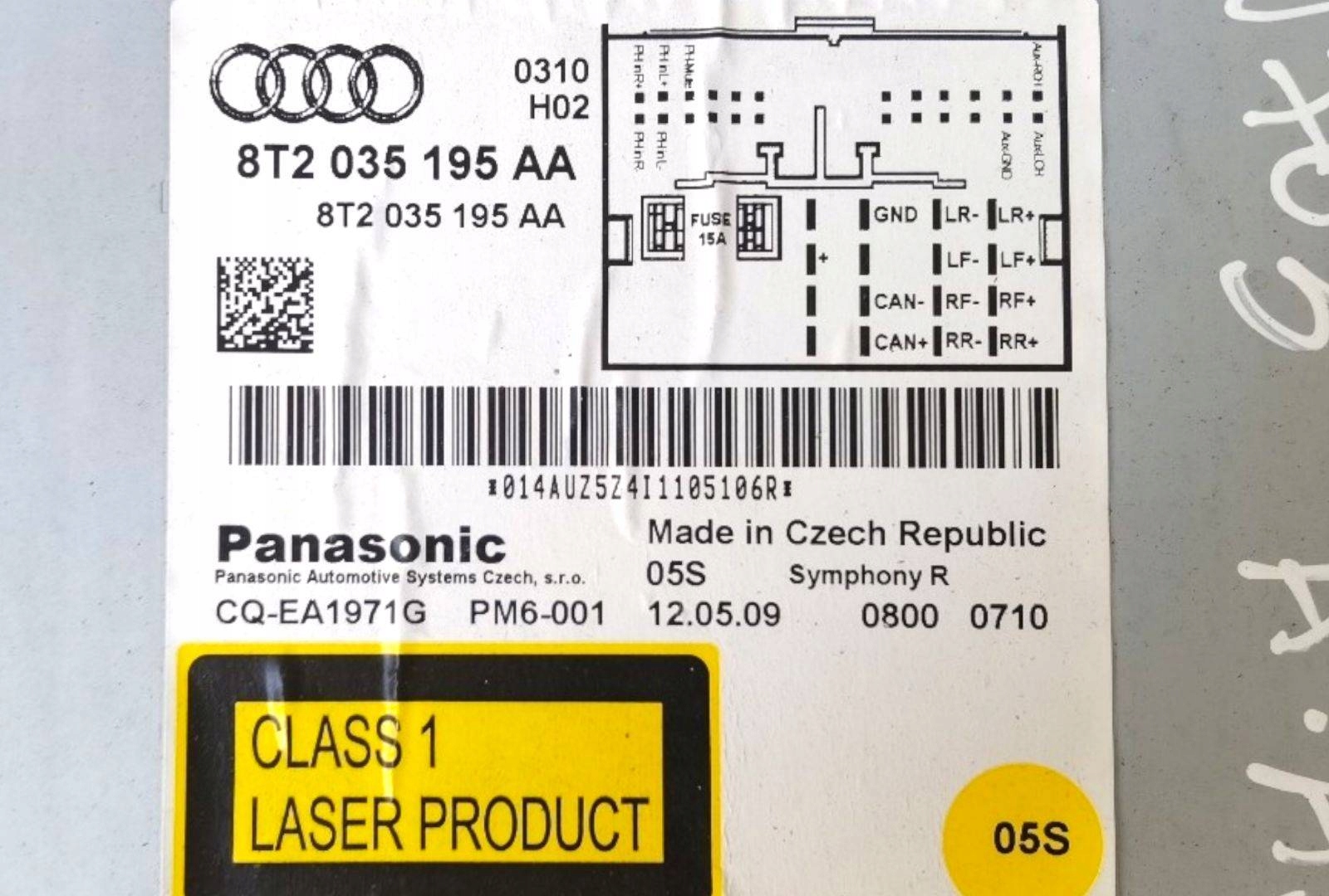Radio samochodowe Audi A5 8T 2009 8T2035195AA
