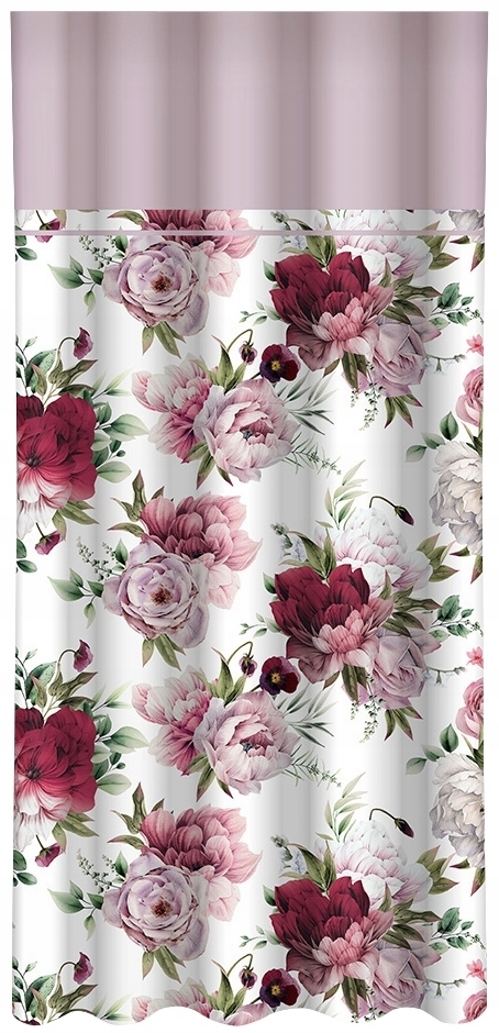 

Zasłona Gotowa Na Żabki 160x250 Z Nadrukiem Kwiaty