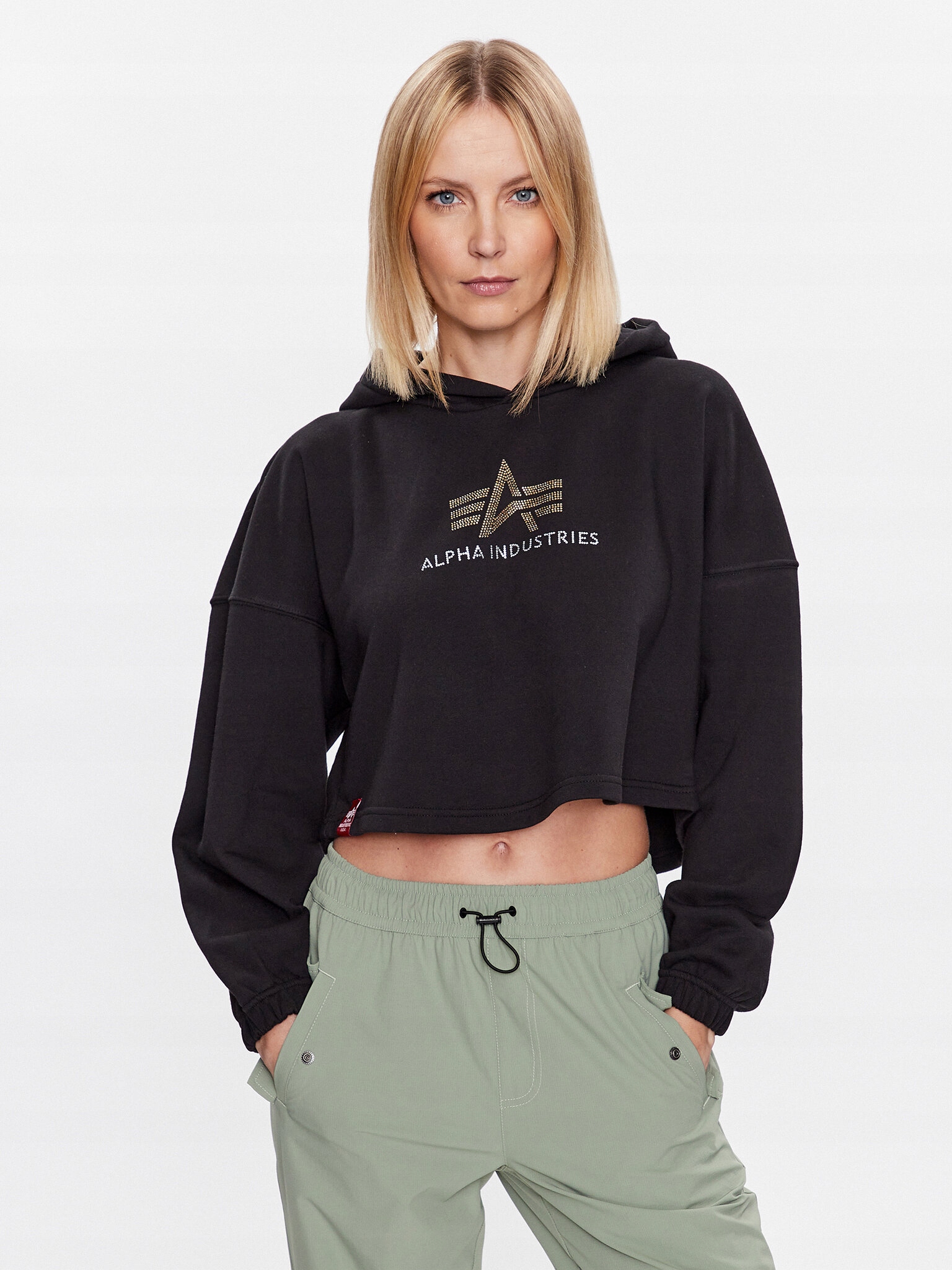 Alpha Industries Bluza Crystal Cos 136041 Czarny Oversize