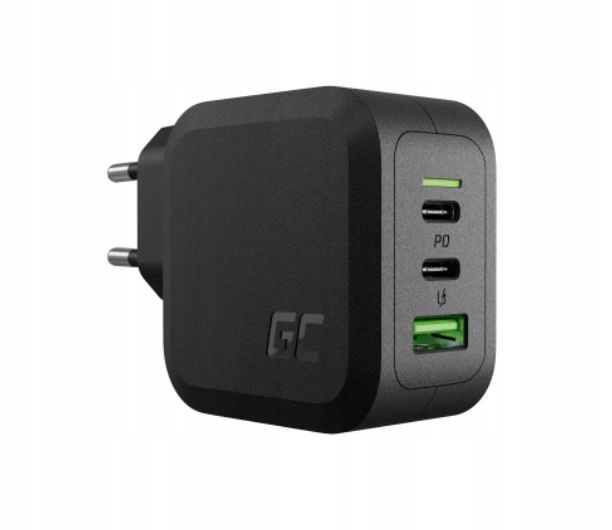 Green Cell Ładowarka sieciowa PowerGaN 65W Pd 3.0 Qc 3.0 2xUSB-C 1xUSB-A