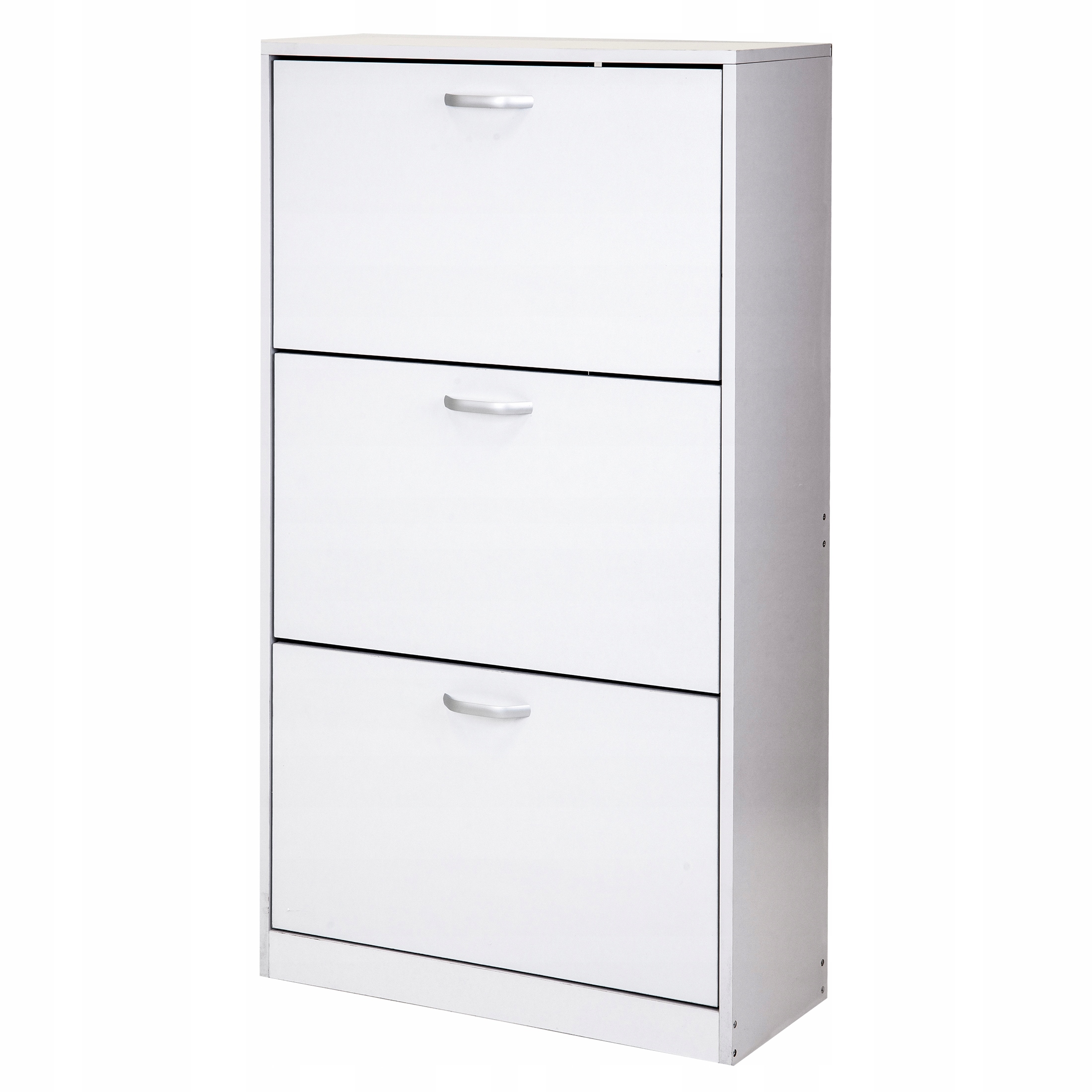 Škandinávsky Regál Na Topánky, Biela Skrinka S Výklopnými Úložnými Priestormi