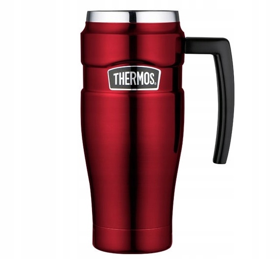 Vodotěsný termohrnek s rukojetí červený