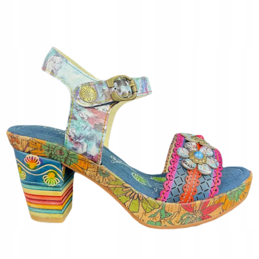 Dámské sandály Laura Vita nellao 17 AS311-17 jeans 38, modré