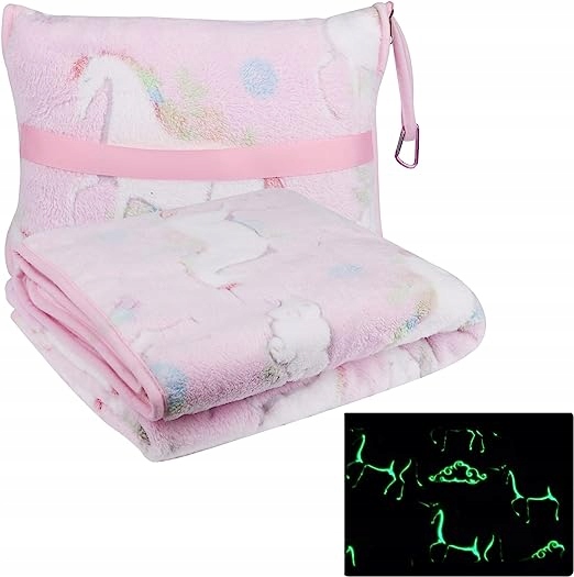 PODRÓŻNA PODUSZKA LUB KOC JEDNOROŻEC