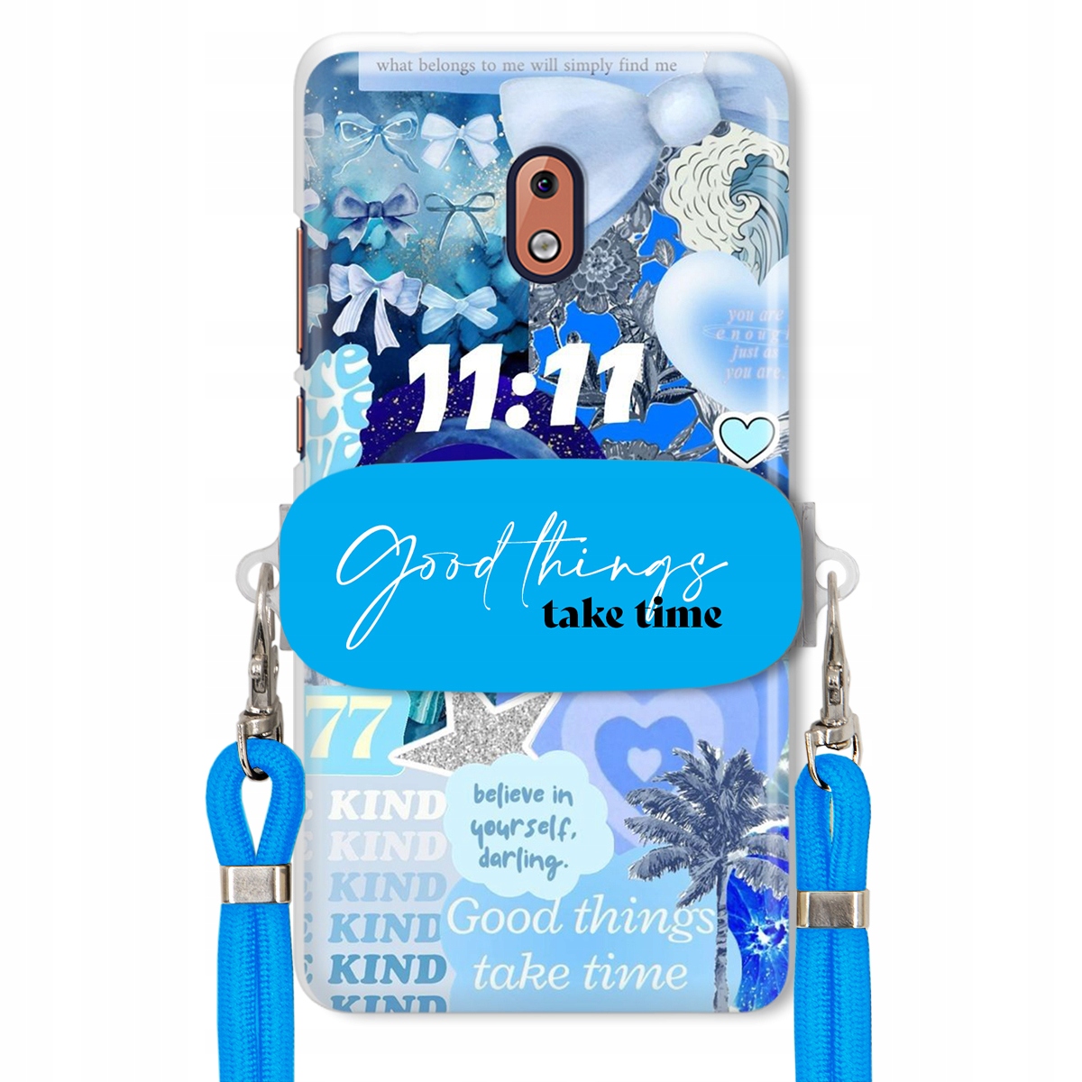 Puzdro pre Nokia 2.1 Držiak Crossbody vodítko Good Things Take Time Lata