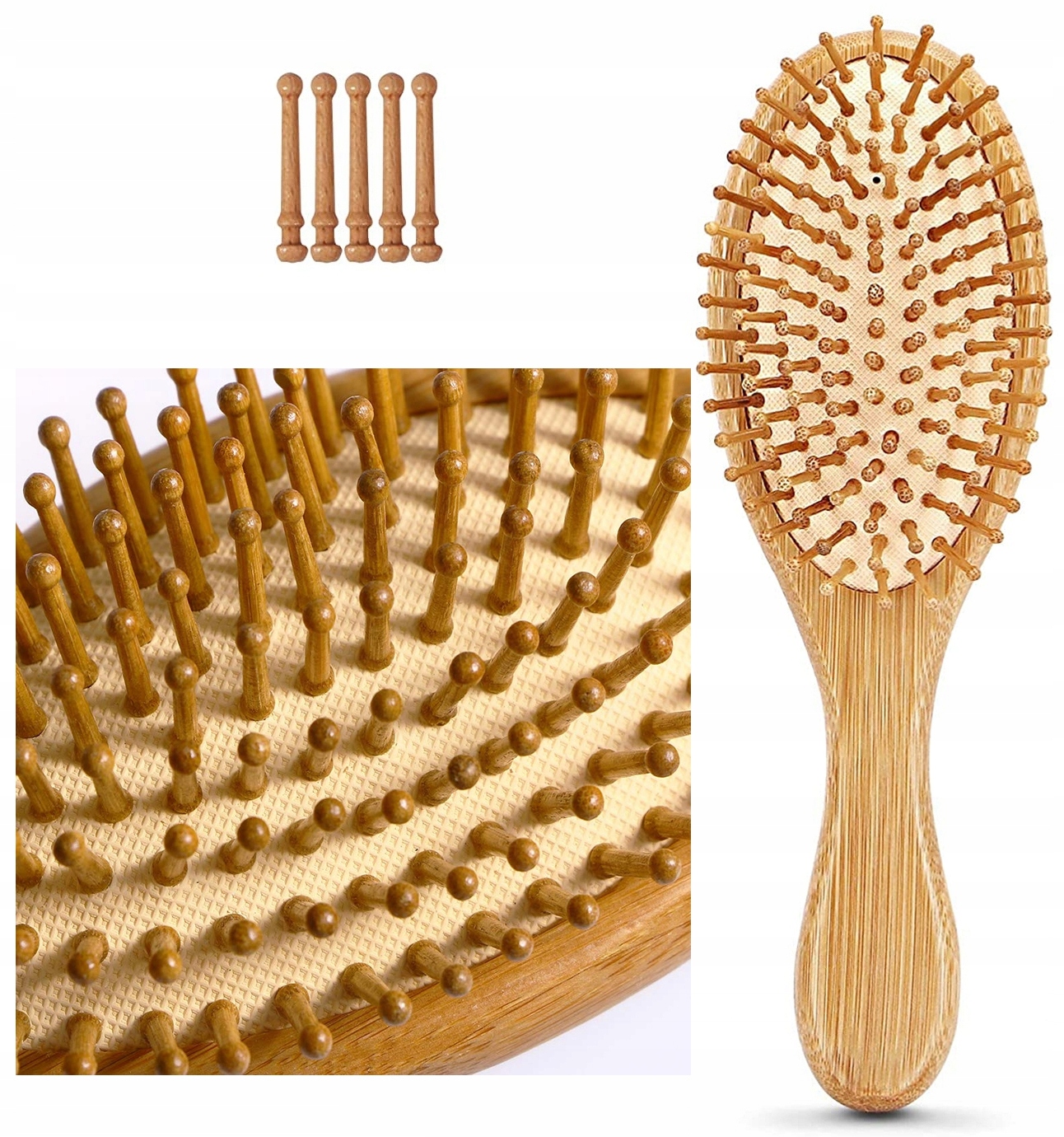 SZCZOTKA PNEUMATYCZNA BAMBUSOWA DO WŁOSÓW