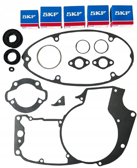 Nová Sada Ložisk Skf Těsnění Těsnění Jawa 250 Typ 353 Kyvacka