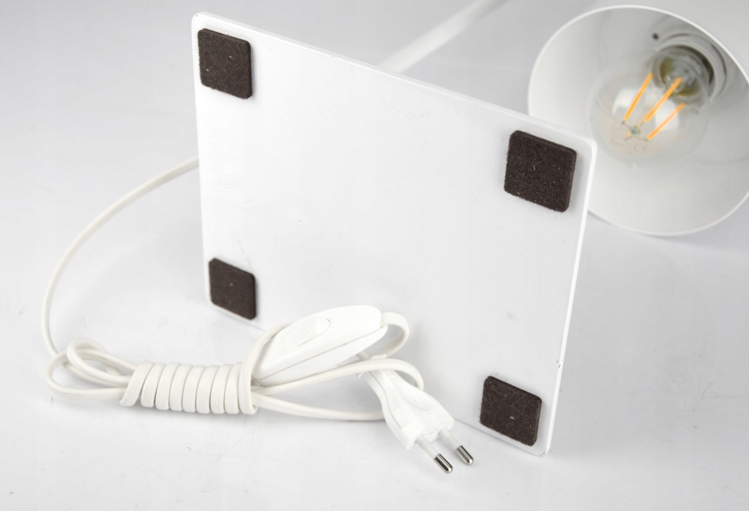 Lampa Nocna Stołowa Roller Biała Złota 370-L1 Marka Luxolar