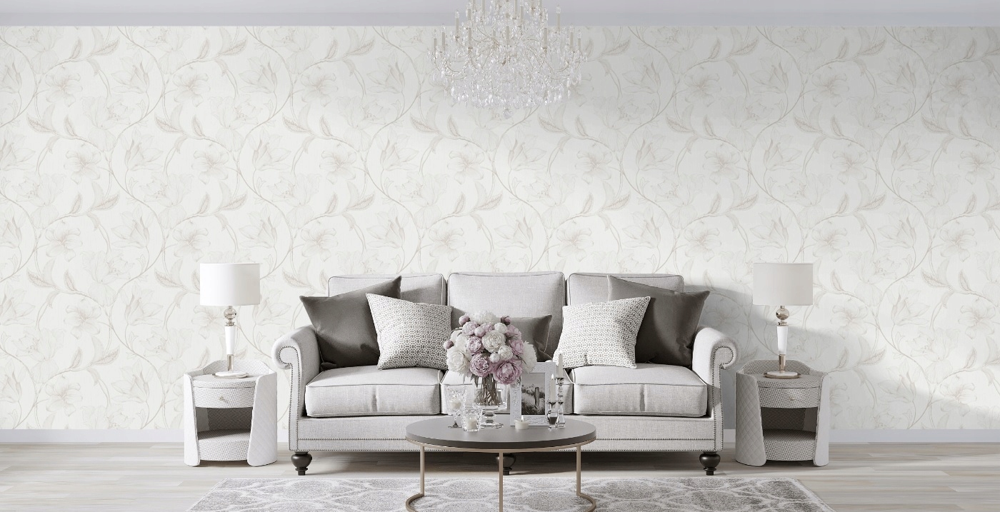 Tapety tapeta KWIATY BEŻOWE zmywalna Marka Rasch