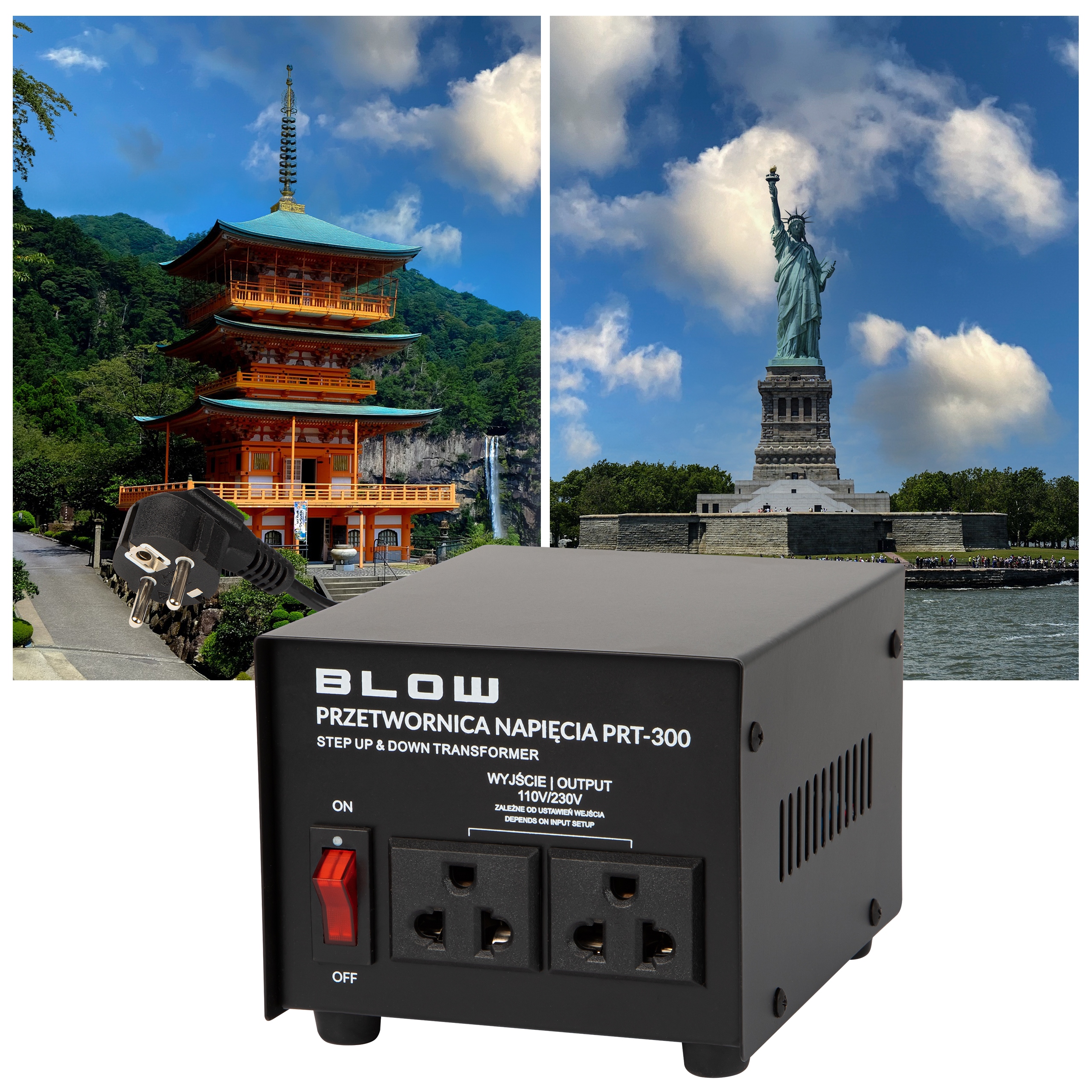 PRZETWORNICA TRANSFORMATOR NAPIĘCIA ZASILACZ 110V 230V USA JAPONIA 300W EAN (GTIN) 5900804108009