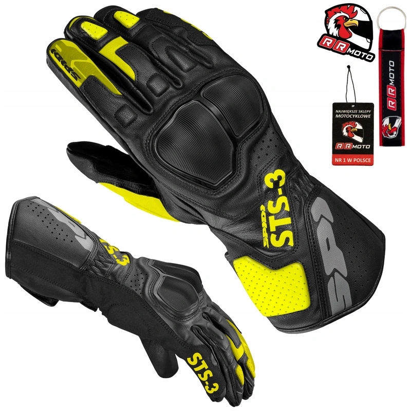 Kožené rukavice Spidi STS-3 Black Yellow čierne žlté Darčeky