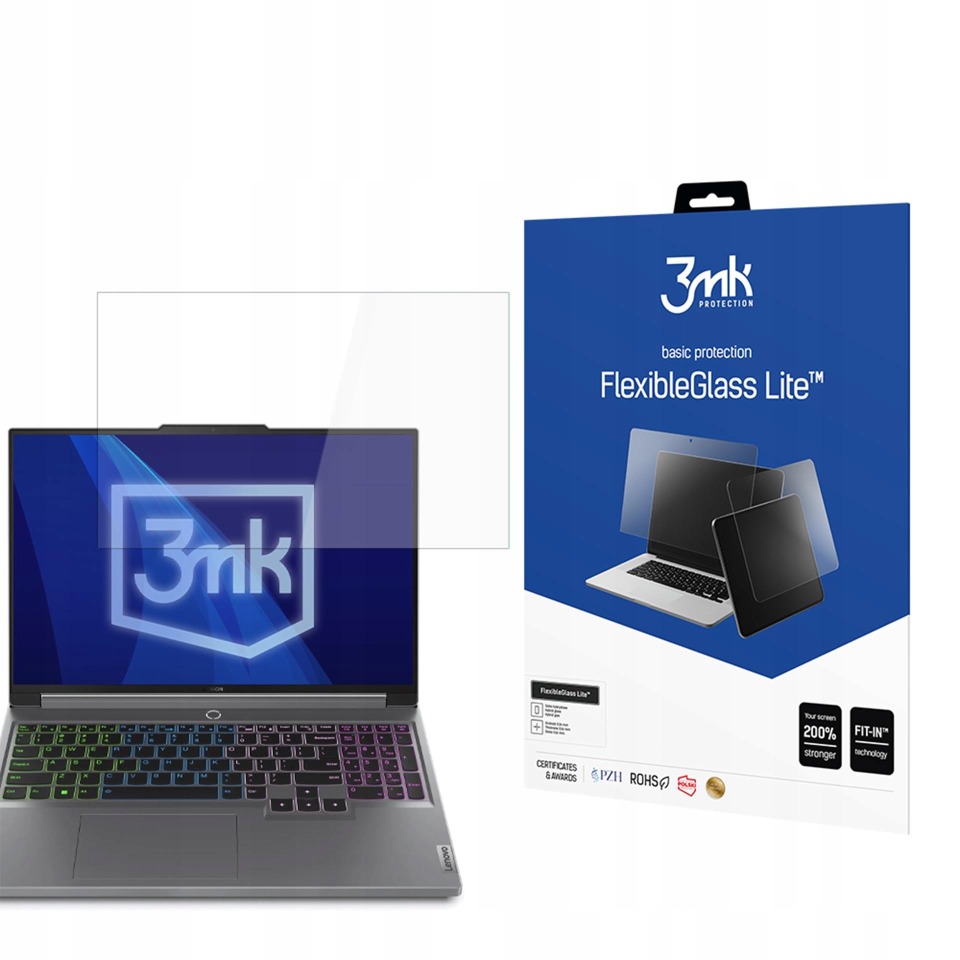 Szkło hybrydowe na ekran Lenovo Legion 5 16IRX9 16"" 3mk FlexibleGlass Lite