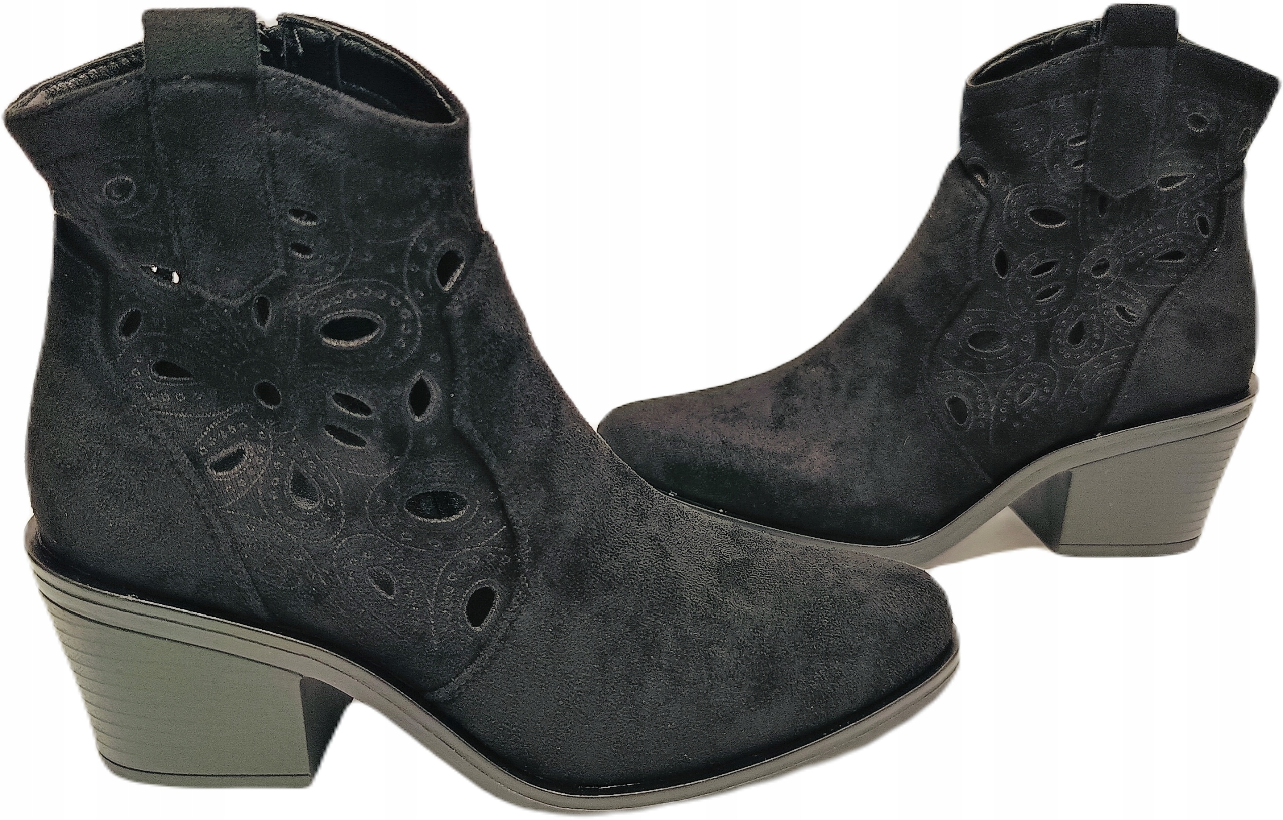 Kotníkové Boty ažur kovbojské boty Semiš S.barski HY30-86 r40