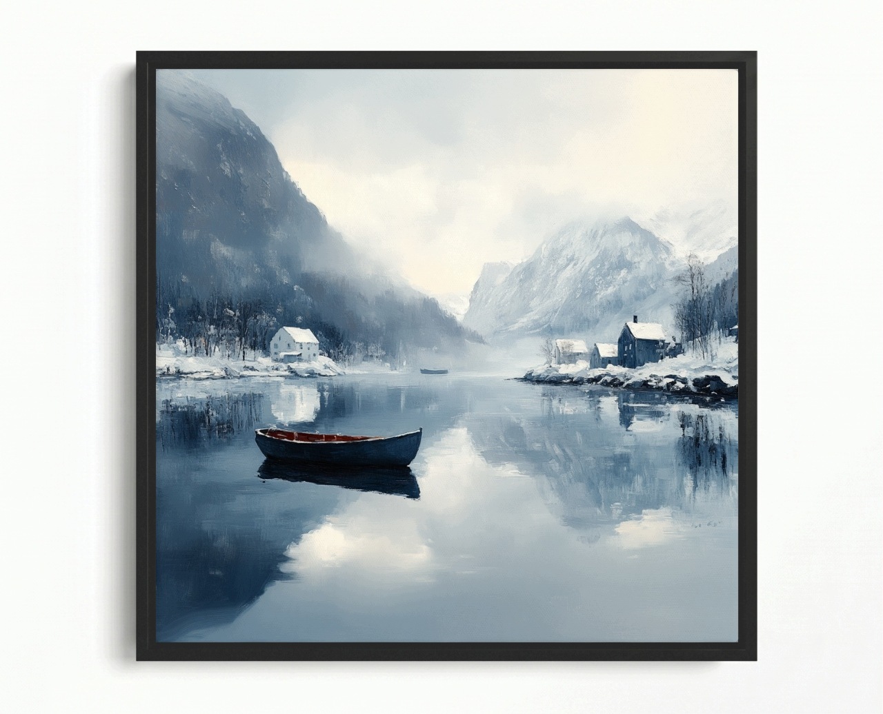 Obraz Rama American Box Skandinávie Norsko Fiord Ledovec Zima 80x80