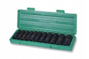 Kpl.kluczy nasadowych udar.długich 1/2" 11szt