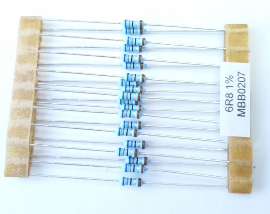 [20szt] Rezystor 6.8R 0.6W 1% Beyschlag MBB0207 low noise audio