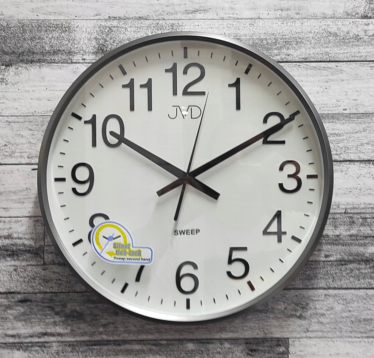 CZYTELNY CICHY ZEGAR ŚCIENNY JVD HP684.2 30,5 cm Szerokość całkowita 31 cm