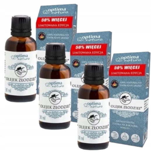 Olejek Złodziei 100% Roztocza Wirusy Bakterie 3x30 ml