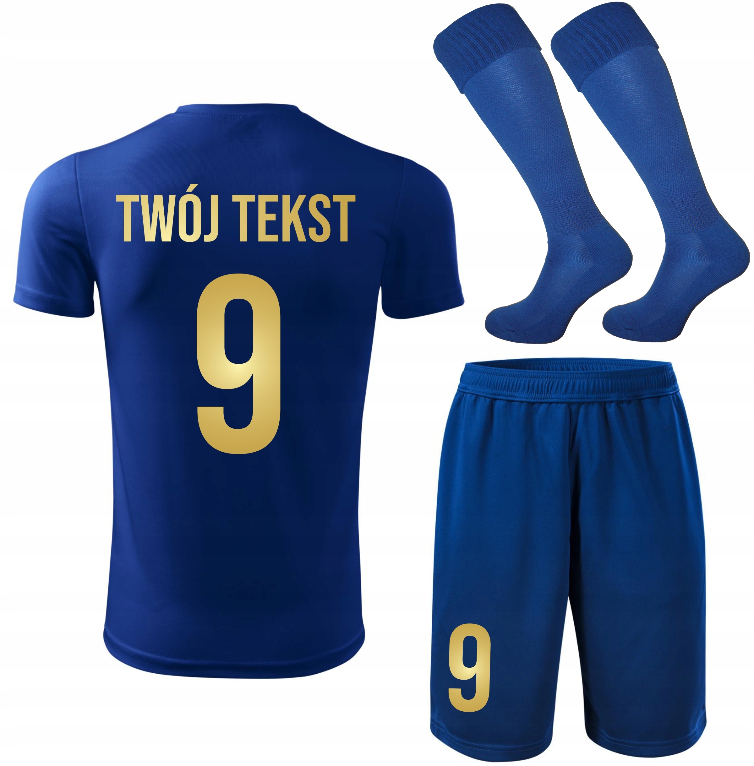 Strój piłkarski Z Własnym Imieniem i Numerem komplet sportowy Na Wf 134