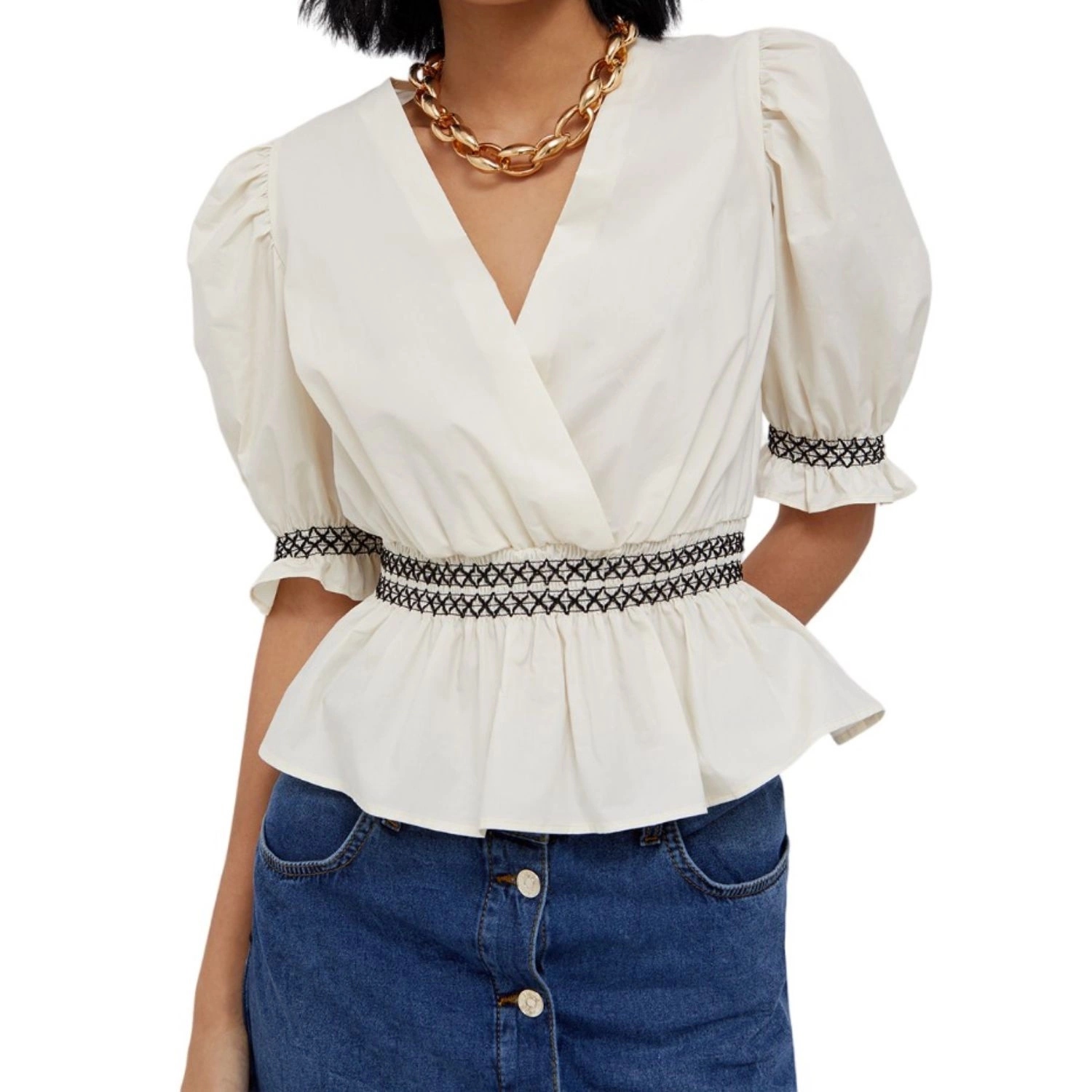 Dámská volná košile Liu Jo s krátkým rukávem a obálkou na léto, velikost vel.