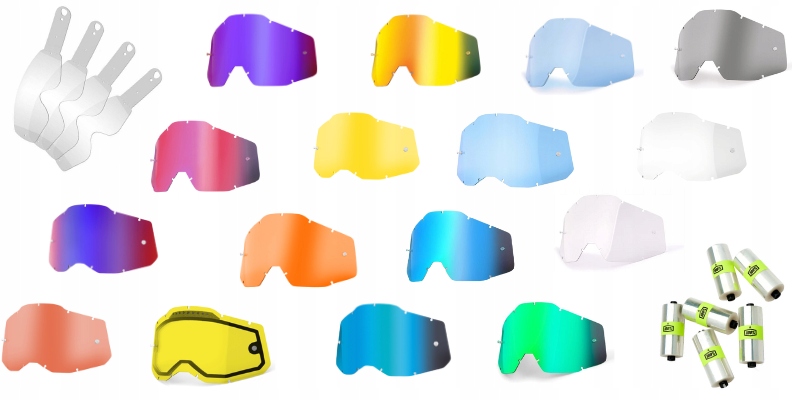 GOGLE 100% STRATA 2 FLUO YELLOW NA CROSSA ENDURO Typ cross/enduro