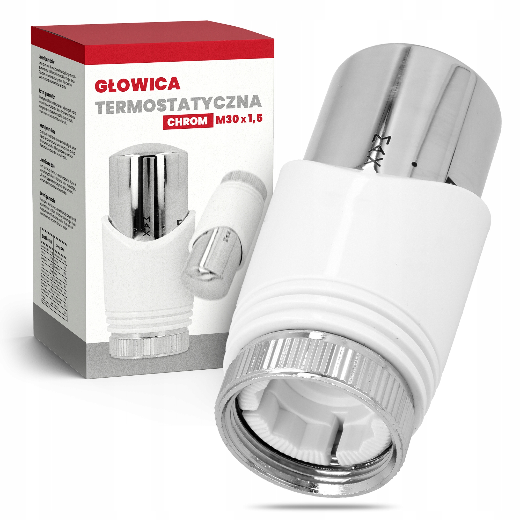 

Głowica termostatyczna 5-stopniowa M30 x 1,5 Pp