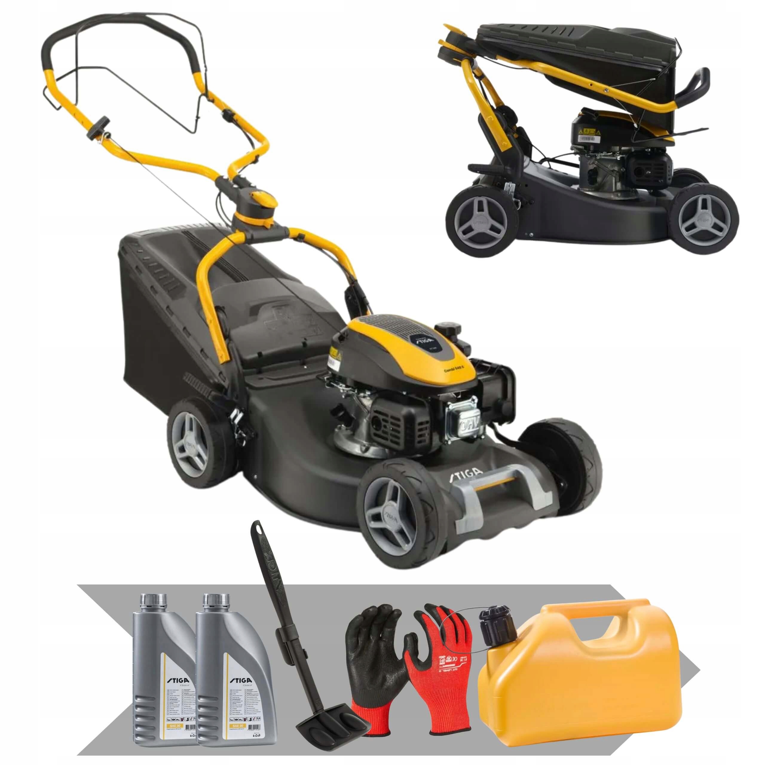 Potężna Kosiarka spalinowa Stiga Combi 548 S kanister skrobak 2x olej