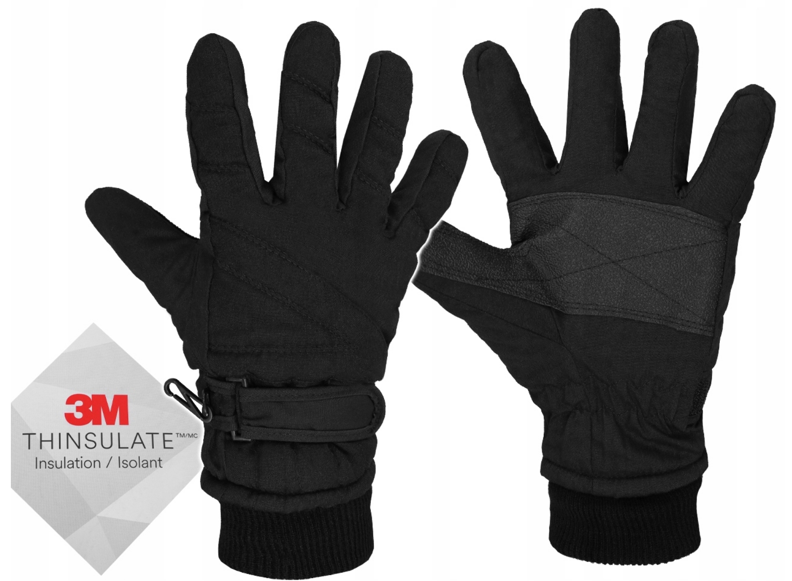 Rękawice rękawiczki zimowe grube ciepłe Mil-Tec Thinsulate Black M